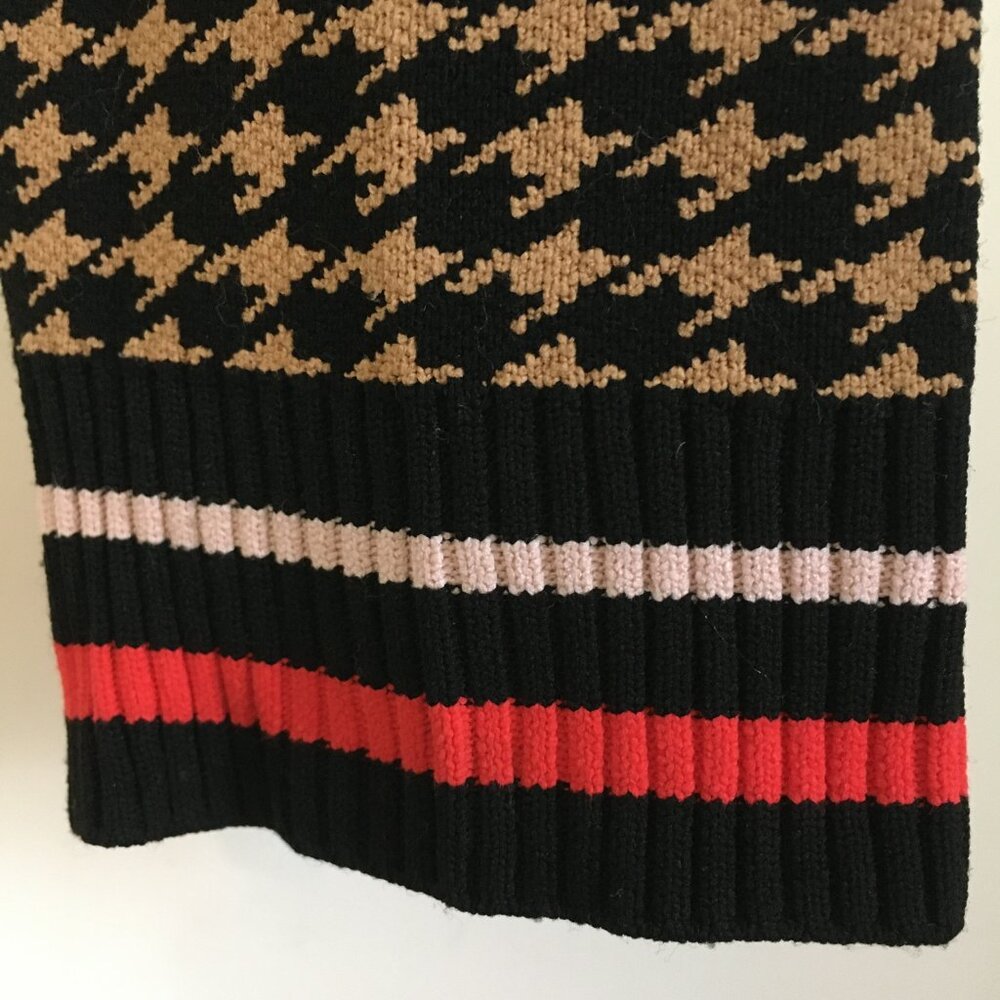 ONLY Zandra 2019 Pullover Houndstooth Knit Sweater With Preppy Stripes Size S - Picture 8 of 16